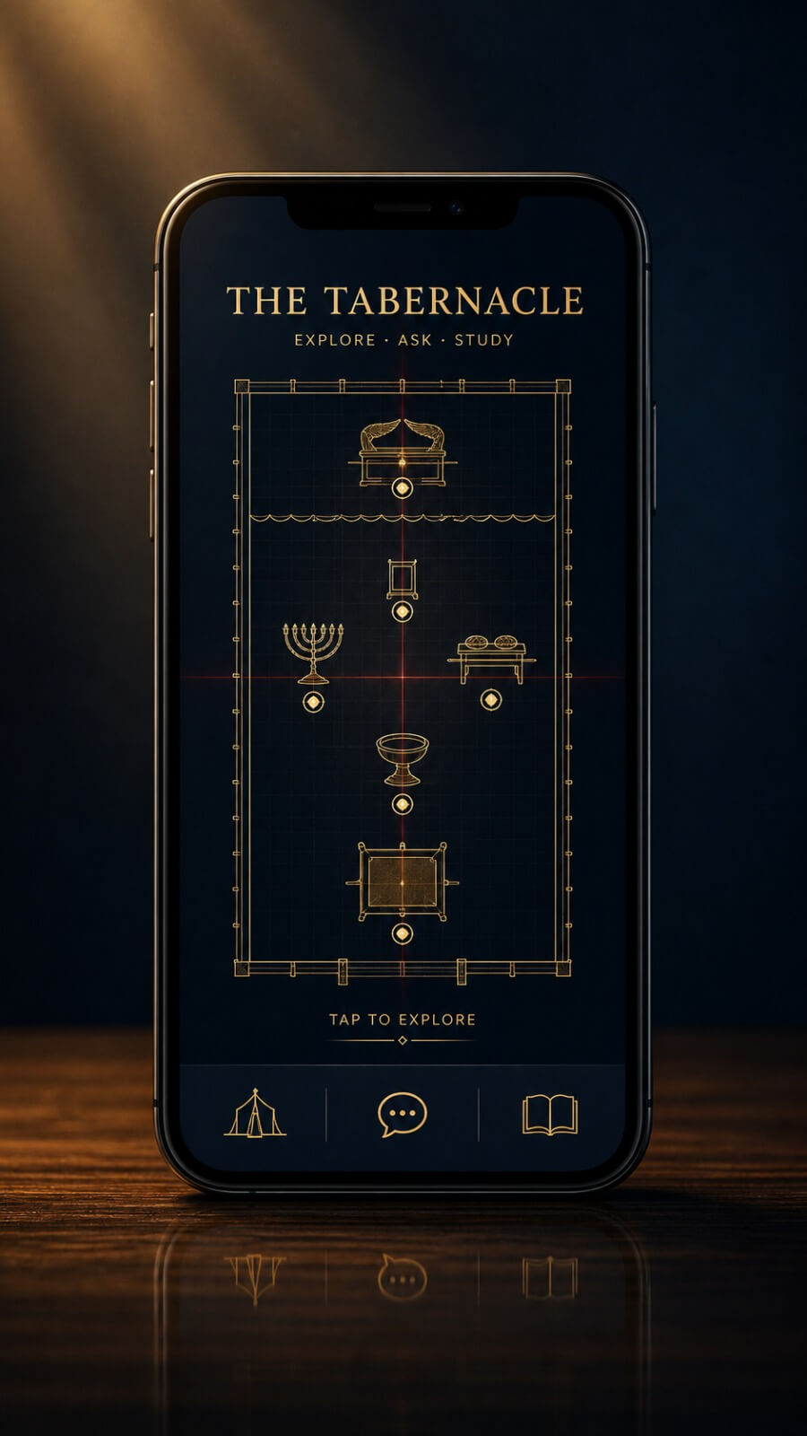 The Tabernacle app interface